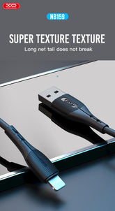 XO NB159 2.0A USB Καλώδιο για Lightning 1.2m Μωβ